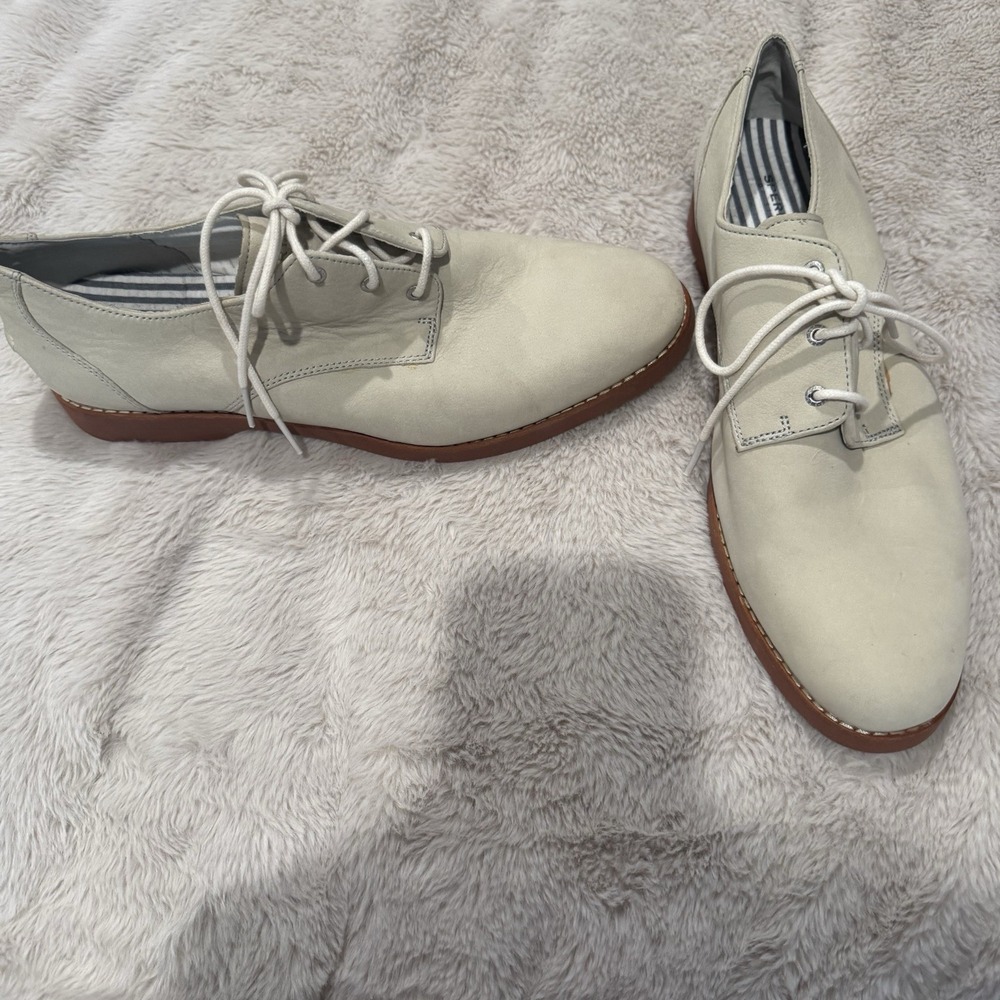 Sperry Top Slider lace Up Womens 11 Cream Ivory Color